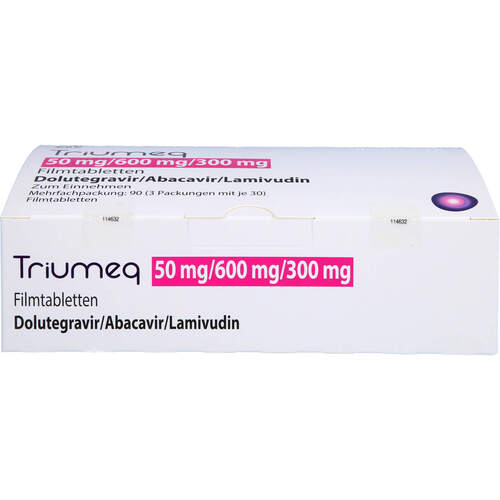 Triumeq 50mg/600mg/300mg Filmtabletten, 90 ST, Viiv Healthcare GmbH