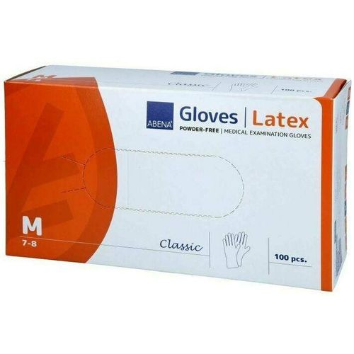 LATEX-HANDSCHUHE CLASSIC NATUR PUDERFREI M, 100 Stk., Abena GmbH