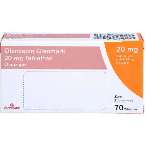 Olanzapin Glenmark 20mg Tabletten, 70 Stk., Glenmark Arzneimittel GmbH