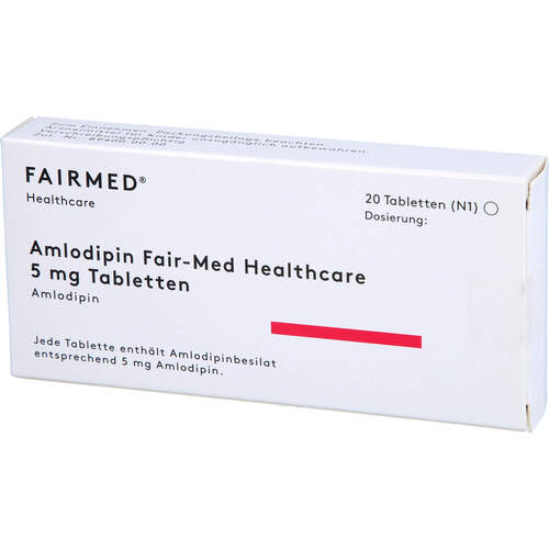 Amlodipin Fair-Med Healthcare 5 mg Tablettem, 20 Stk., Aristo Pharma GmbH