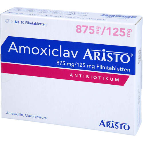 Amoxiclav Aristo 875/125mg Filmtabletten, 10 Stk., Aristo Pharma GmbH