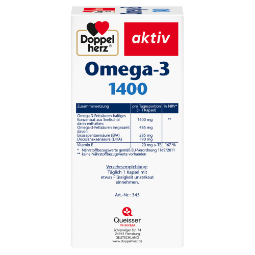 Doppelherz Omega-3 1400, 120 Stk., Queisser Pharma GmbH & Co. KG