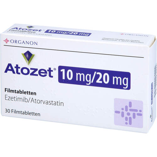 Atozet 10mg/20mg Filmtabletten, 30 Stk., Organon Healthcare GmbH