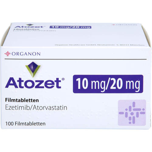 Atozet 10mg/20mg Filmtabletten, 100 Stk., Organon Healthcare GmbH