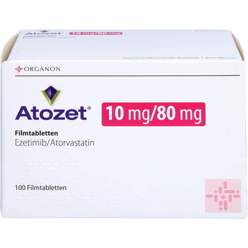 Atozet 10mg/80mg Filmtabletten, 100 Stk., Organon Healthcare GmbH
