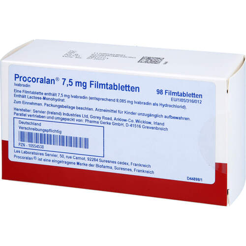 Procoralan 7.5mg Filmtabletten, 98 Stk., Pharma Gerke Arzneimittelvertriebs GmbH