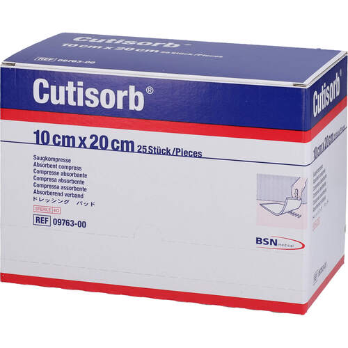 Cutisorb 10x20 steril Saugkompresen, 25 ST, Bsn Medical GmbH