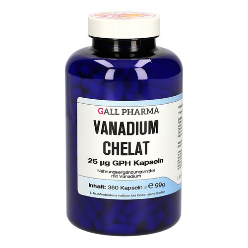 Vanadium Chelat 25ug GPH Kapseln, 360 Stk., Hecht-Pharma GmbH
