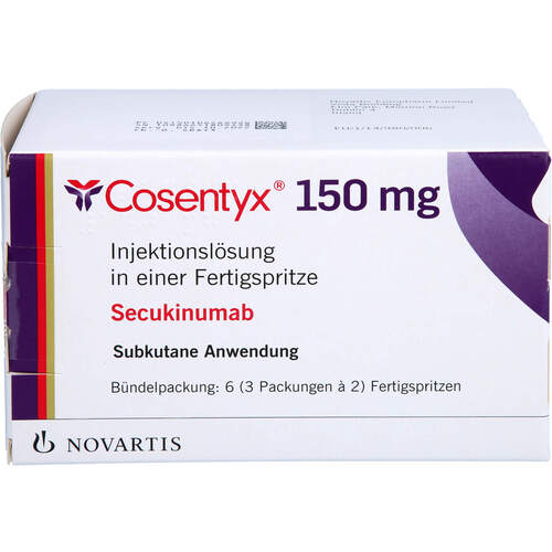 Cosentyx Fertigspritze 150mg Inj.Lsg.i.e.Fertigspr, 3x2 Stk., Novartis Pharma GmbH
