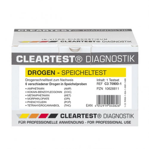 Cleartest Drogen-Speicheltest 6-fach, 1 ST, Diaprax GmbH