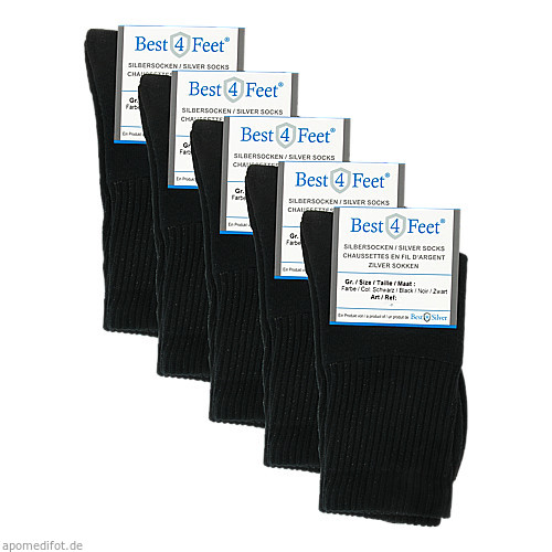 Silbersocken Beruf schwarz Gr. S (35-37), 5X2 ST, Bestsilver GmbH & Co. KG