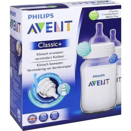 Avent Klassik+ Flasche 260ml 2er Pack, 2 Stk., Philips GmbH