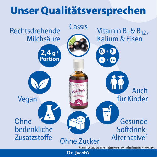 Dr. Jacob's Lactirelle Milchs&auml;ure-Cassis-Konzentrat Eisen, 100 ml, Dr. Jacob's Medical GmbH