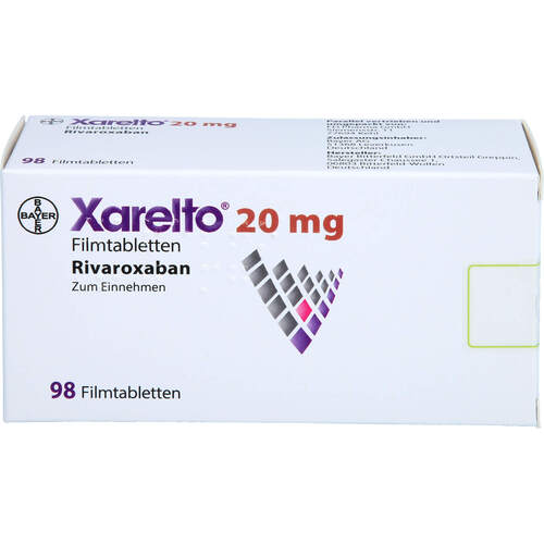Xarelto 20mg Filmtabletten, 98 Stk., Fd Pharma GmbH