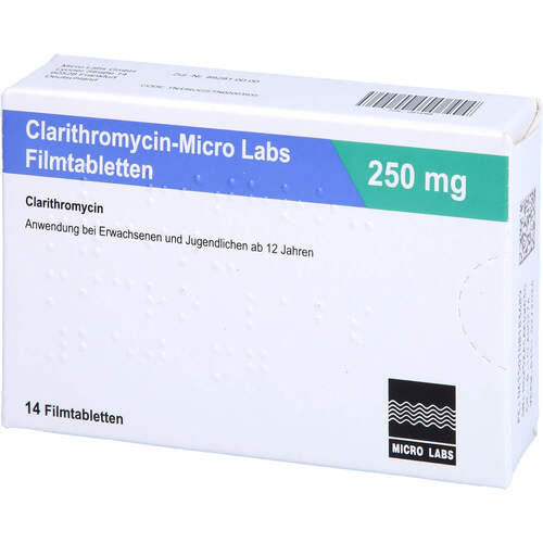 Clarithromycin-Micro Labs 250 mg Filmtabletten, 14 Stk., Micro Labs GmbH