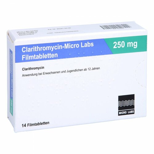 Clarithromycin-Micro Labs 250 mg Filmtabletten, 14 Stk., Micro Labs GmbH