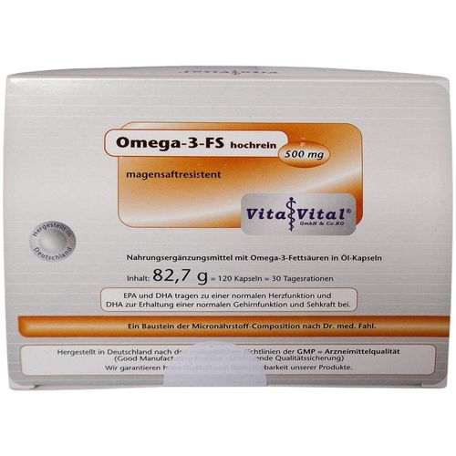 Omega-3-FS hochrein Vorteils-Packung, 120 Stk., Vita Vital GmbH & Co. KG