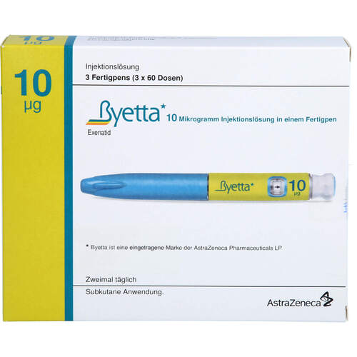 Byetta 10 ug Injektionslösung in einem Fertigpen, 3 ST, kohlpharma GmbH