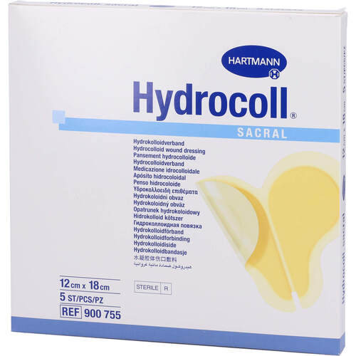 HYDROCOLL Sacral Wundverband 12x18cm, 5 Stk., Tora Pharma GmbH