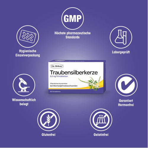 Dr. B&ouml;hm Traubensilberkerze 6.5mg Filmtabletten, 60 Stk., Apomedica Pharmazeutische Produkte GmbH