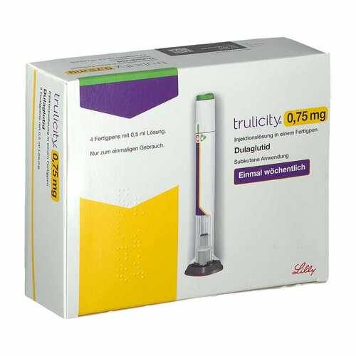 TRULICITY 0.75mg Injektionslösung i. e. Fertigpen, 4 ST, Lilly Deutschland GmbH