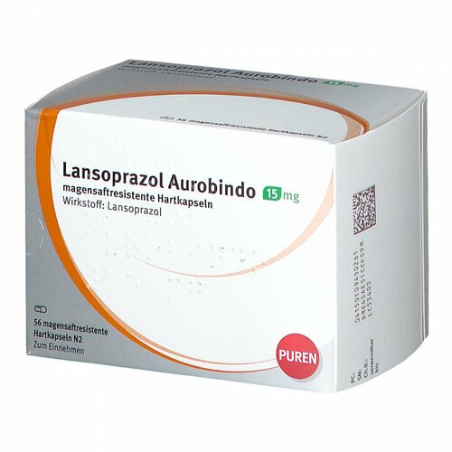 Lansoprazol Aurobindo 15 mg magensaftr.Hartkapseln, 56 Stk., PUREN Pharma GmbH & Co. KG
