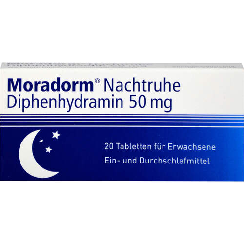 MORADORM Nachtruhe Diphenhydramin 50 mg Tabletten, 20 Stk., Apotheker Walter Bouhon GmbH