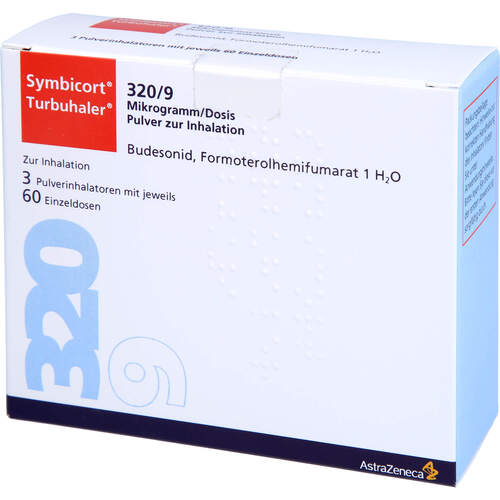 SYMBICORT Turbohaler 320/9 ug/Dosis 60 ED, 3 Stk., Orifarm GmbH