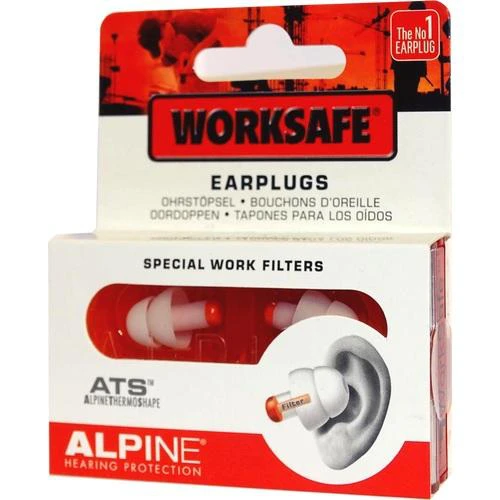 Alpine WorkSafe Ohrstöpsel, 2 Stk., Alpine Nederland B.V.