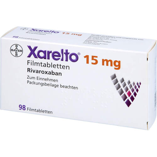 Xarelto 15mg Filmtabletten, 98 ST, Axicorp Pharma B.V.