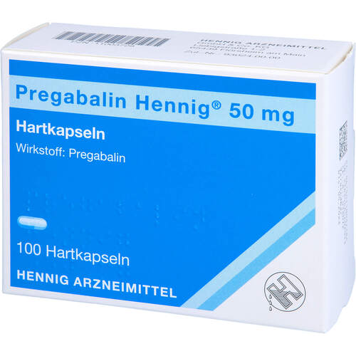 Pregabalin Hennig 50 mg Hartkapseln, 100 Stk., Hennig Arzneimittel GmbH & Co. KG