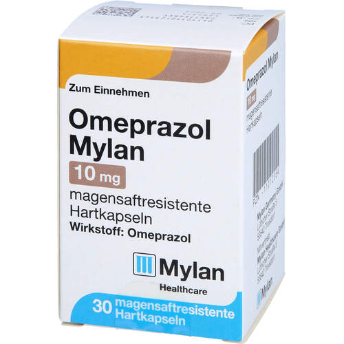 Omeprazol Mylan 10 mg magensaftresistente Hkp, 30 Stk., Viatris Healthcare GmbH