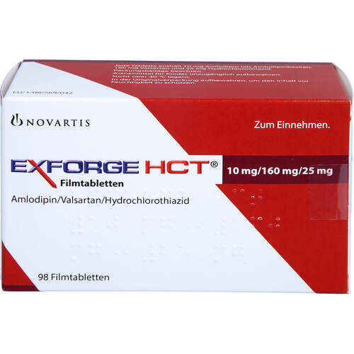 EXFORGE HCT 10 mg/160 mg/25 mg Filmtabletten, 98 ST, Orifarm GmbH