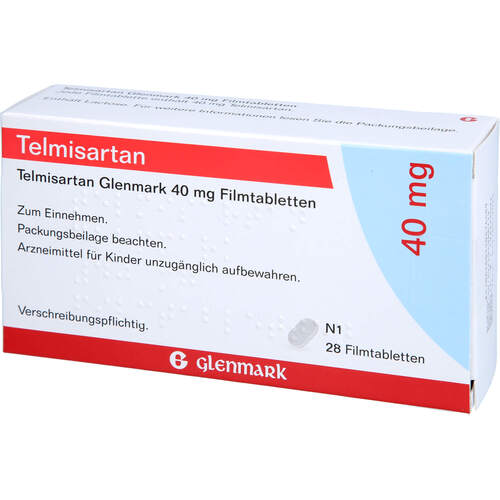 Telmisartan Glenmark 40mg Filmtabletten, 28 Stk., Glenmark Arzneimittel GmbH