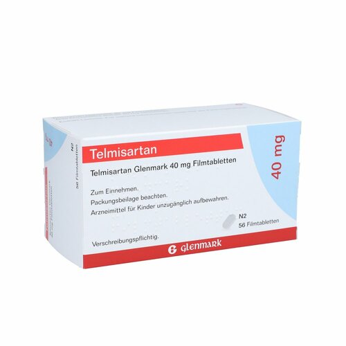 Telmisartan Glenmark 40mg Filmtabletten, 56 Stk., Glenmark Arzneimittel GmbH
