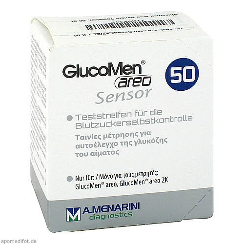 GlucoMen areo Sensor Teststreifen, 50 Stk., Diaprax GmbH