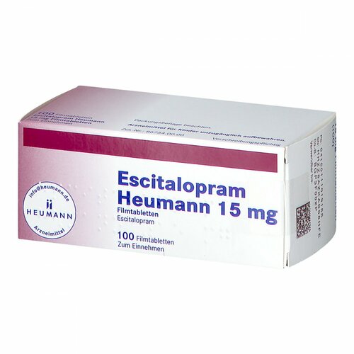 Escitalopram Heumann 15 mg Filmtabletten, 100 ST, Heumann Pharma GmbH & Co. Generica KG