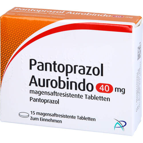 Pantoprazol Aurobindo 40 mg MSR Tabletten, 15 Stk., PUREN Pharma GmbH & Co. KG