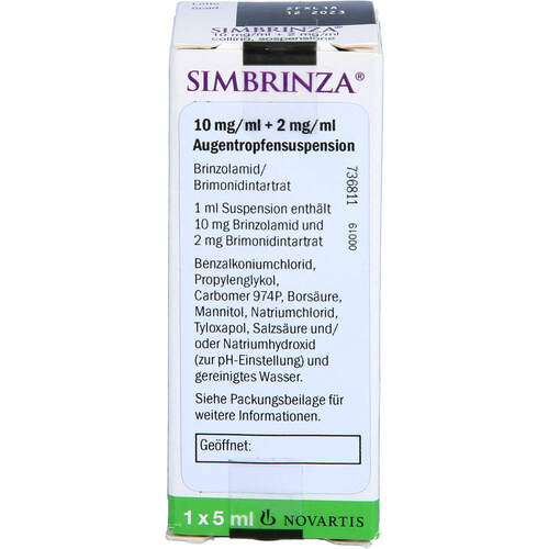 Simbrinza 10mg/ml+2mg/ml Augentropfensusp., 5 ml, Emra-Med Arzneimittel GmbH