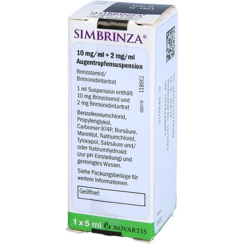 Simbrinza 10mg/ml+2mg/ml Augentropfensusp., 5 ml, Emra-Med Arzneimittel GmbH