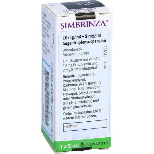 Simbrinza 10mg/ml+2mg/ml Augentropfensusp., 5 ml, Emra-Med Arzneimittel GmbH