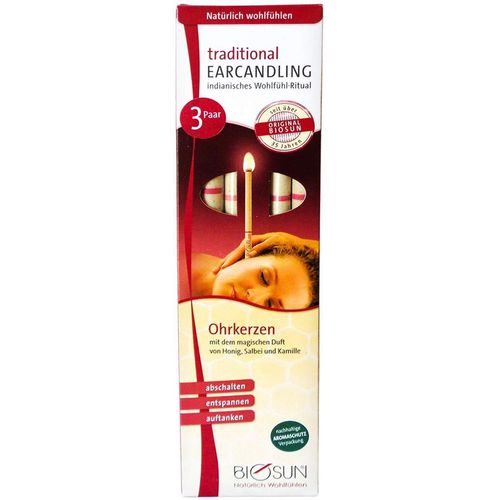 Ohrkerzen BIOSUN traditional Filter Neu 2015, 6 Stk., Biosun GmbH