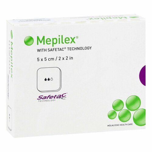 MEPILEX 5x5 cm Schaumverband, 5 Stk., B2b Medical GmbH