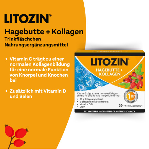 Litozin Hagebutte+Kollagen, 30x25 ml, Queisser Pharma GmbH & Co. KG