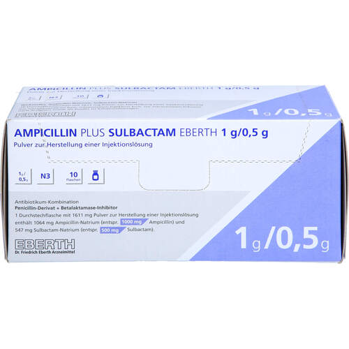 Ampicillin plus Sulbactam Eberth 1g/0.5g, 10 ST, Dr. Friedrich Eberth Arzneimittel GmbH