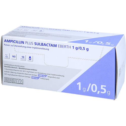 Ampicillin plus Sulbactam Eberth 1g/0.5g, 10 ST, Dr. Friedrich Eberth Arzneimittel GmbH