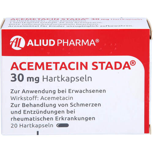 Acemetacin STADA 30 mg Hartkapseln ALIUD, 20 ST, Aliud Pharma GmbH