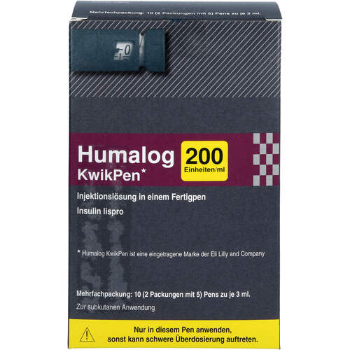 Humalog 200 Einheiten/ml KwikPen Injektionslösung, 10x3 ml, kohlpharma GmbH