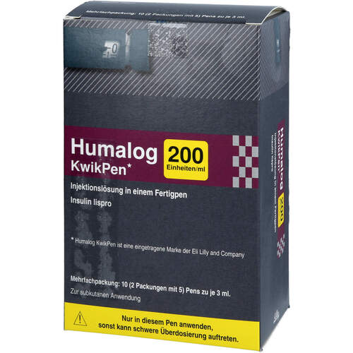 Humalog 200 Einheiten/ml KwikPen Injektionslösung, 10X3 ML, kohlpharma GmbH