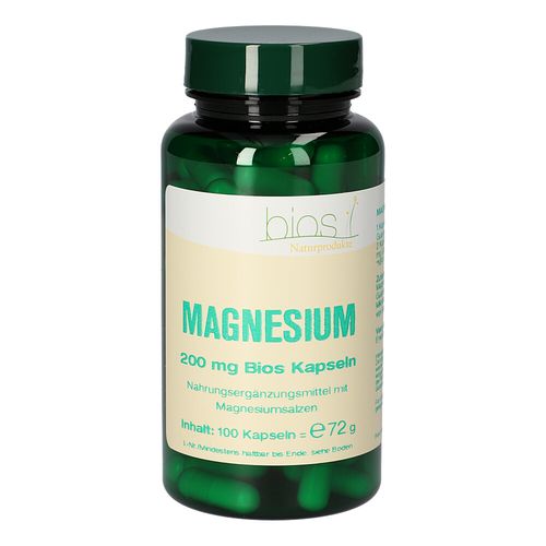 Magnesium 200mg Bios Kapseln, 100 Stk., Bios Medical Services Magnesium 200mg Bios Kapseln, 100 Stk., Bios Medical Services
